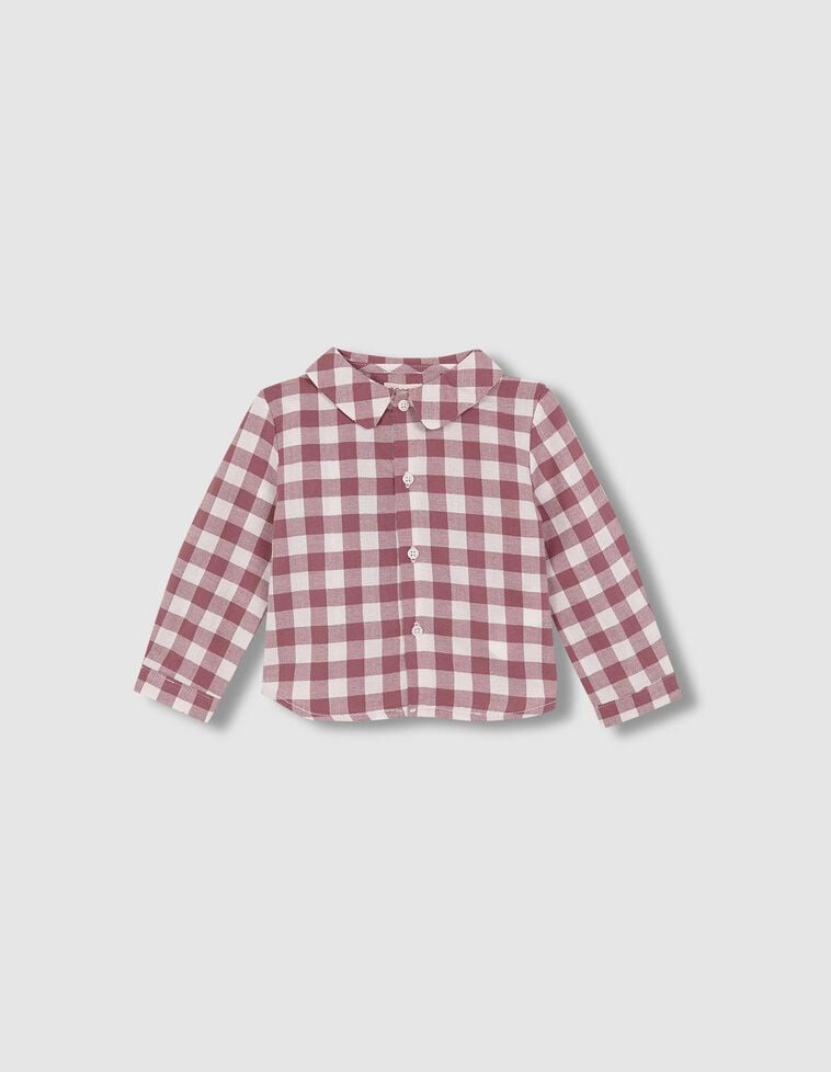 Camicia a quadretti vichy viola Camicia a quadretti vichy viola