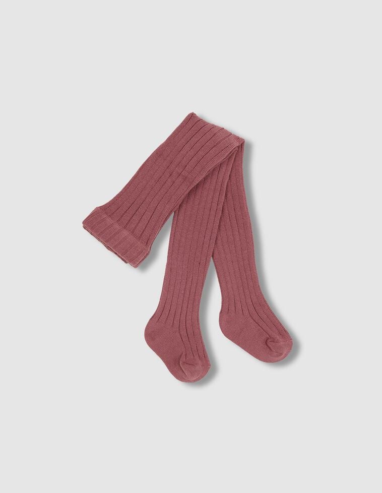 Collants côtelés violets