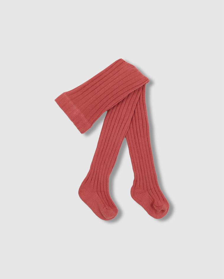 Collants basiques en c&ocirc;tes roses