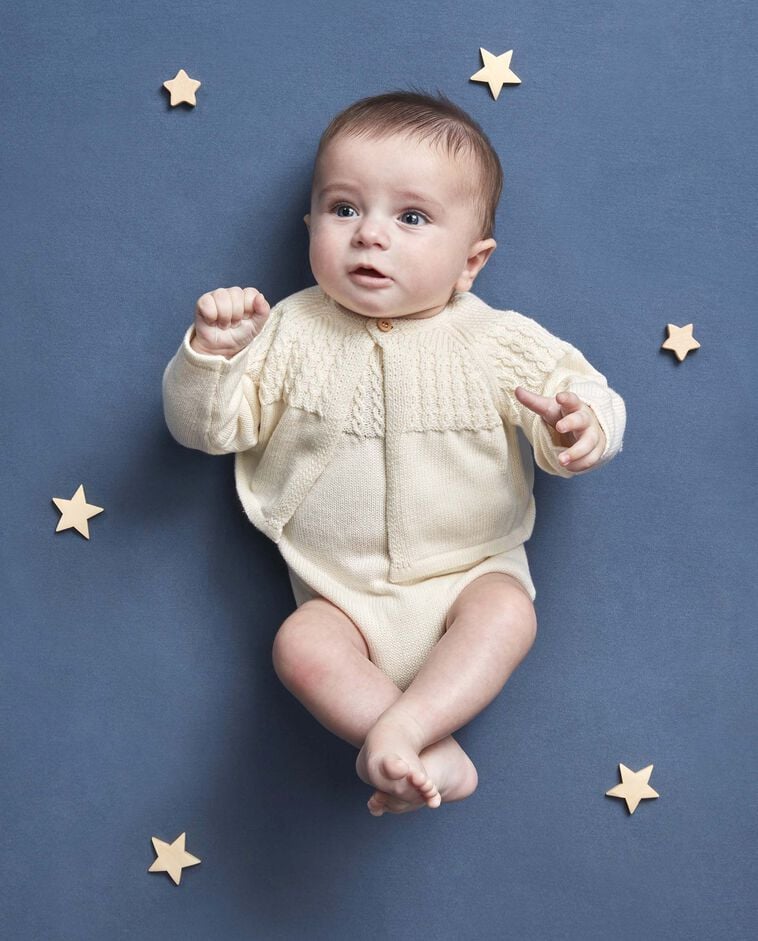 Casaco de malha branco/a