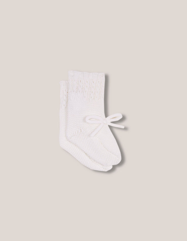 Botinhas Oitos Branco Sujo