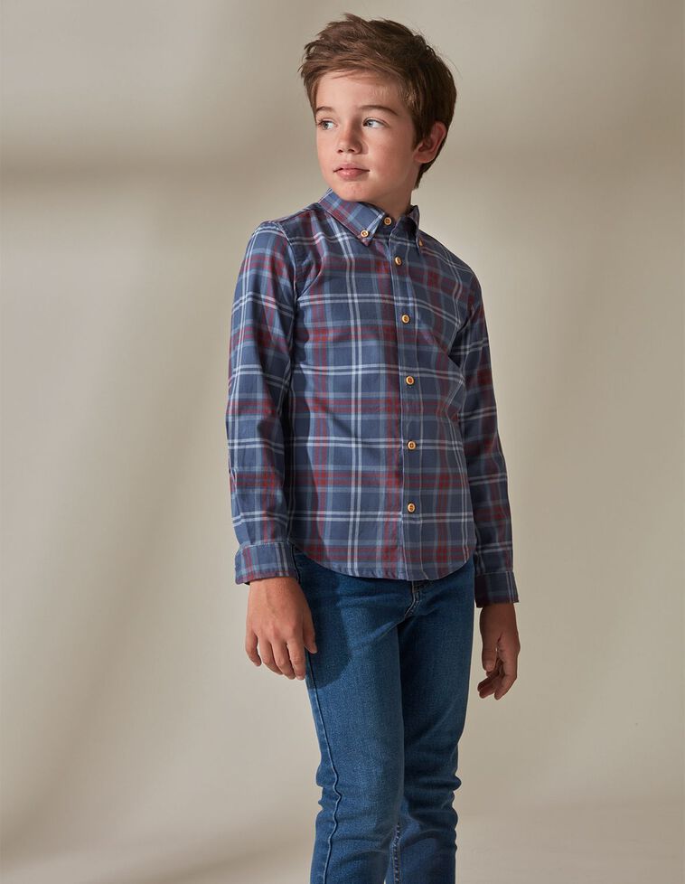 Camisa de algodão estampada 