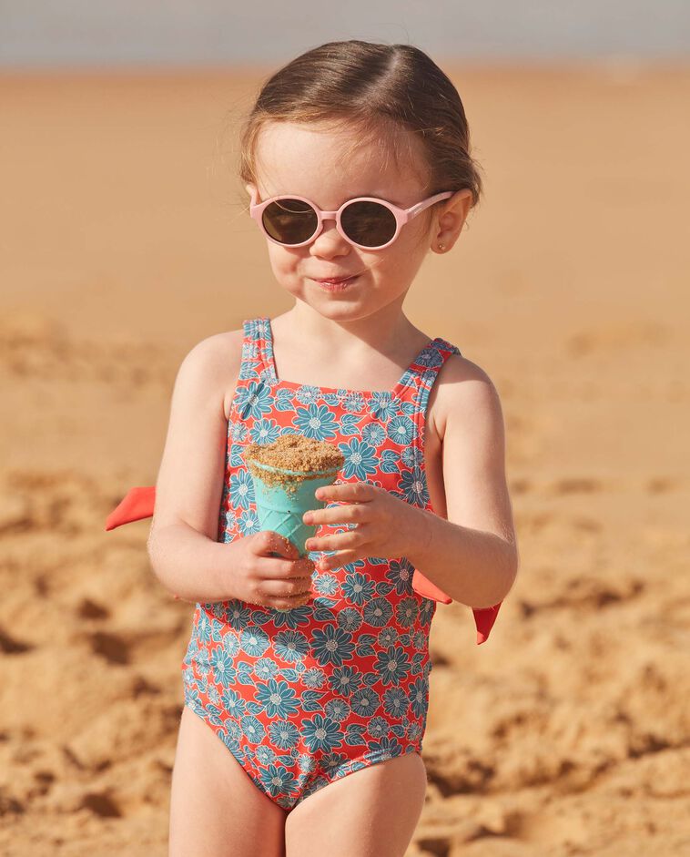 Maillot de bain grande fleur rose