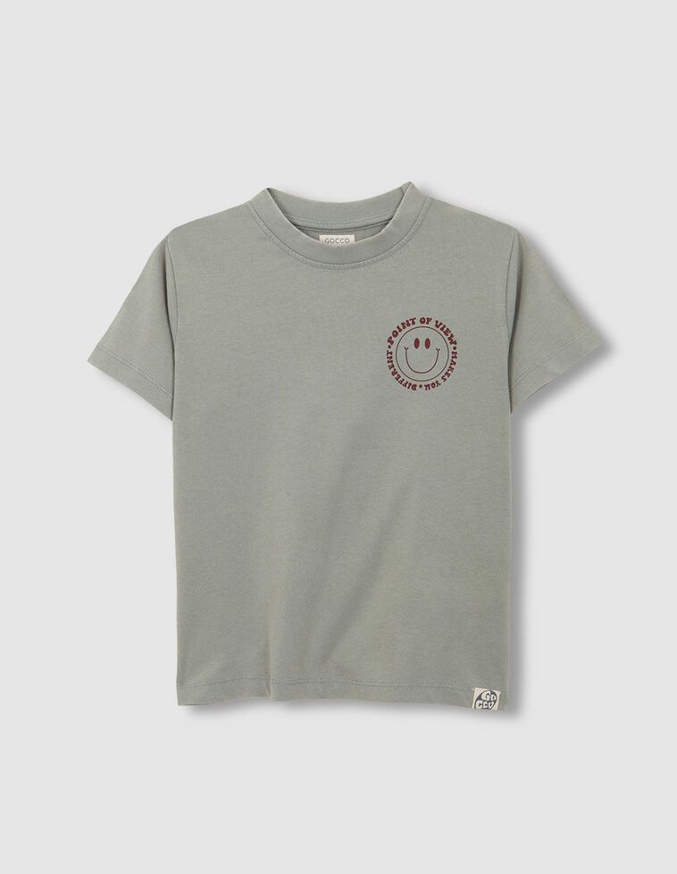 Grünes T-Shirt mit Point of View-Print