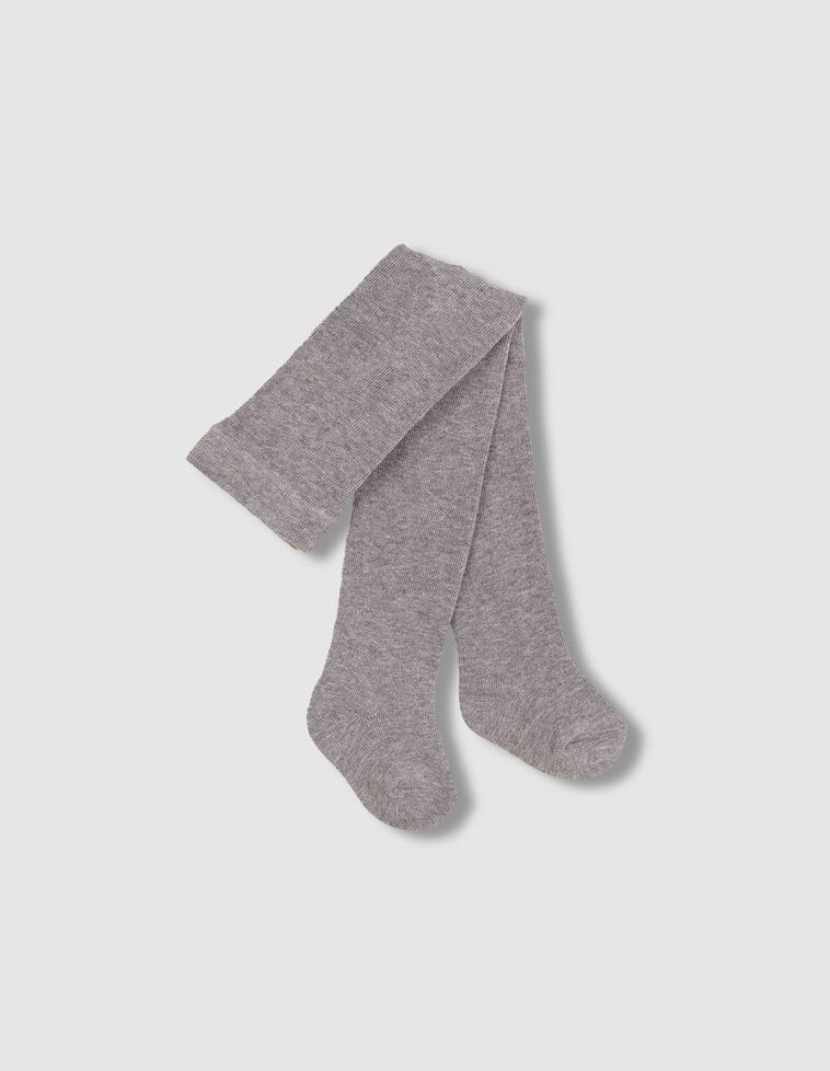 Collants basiques unis gris