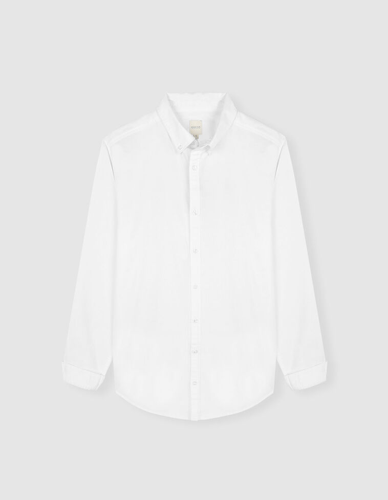 Camisa de oxford na cor branco