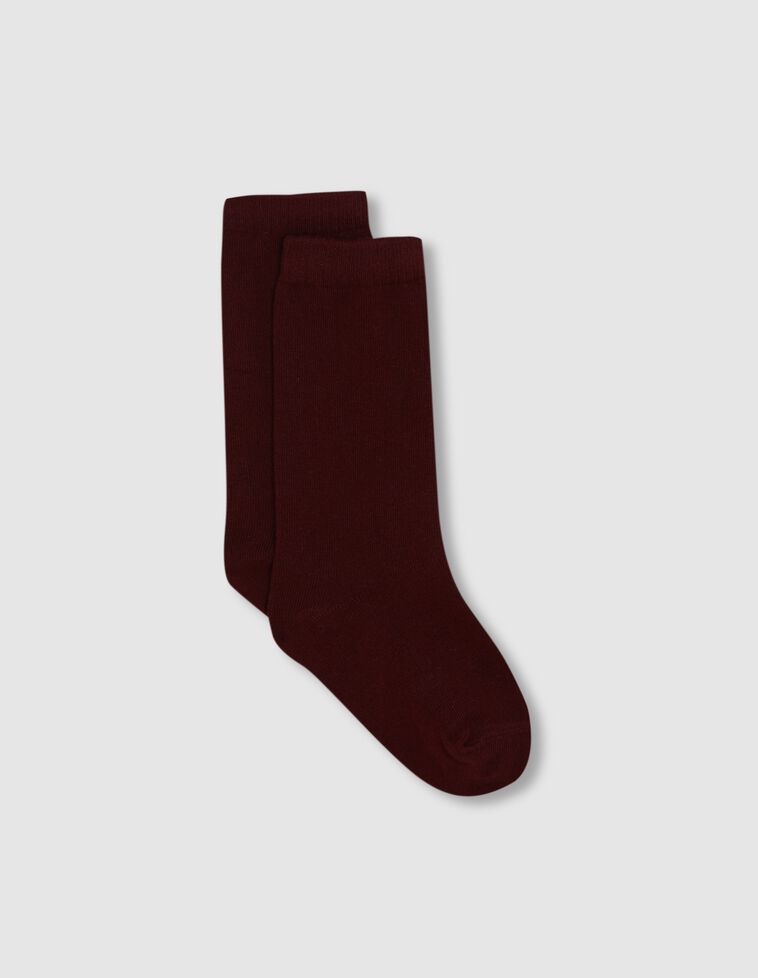Calzini tinta unita bordeaux