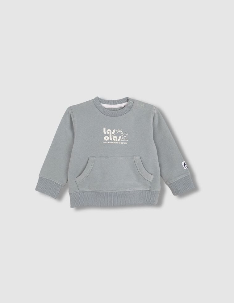 Sweat à imprimé bleu
