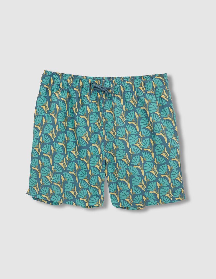 Maillot de bain père à fleurs bleues