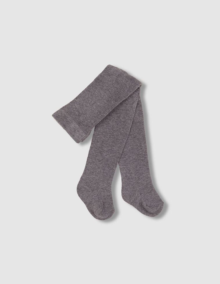 Collants basiques unis gris