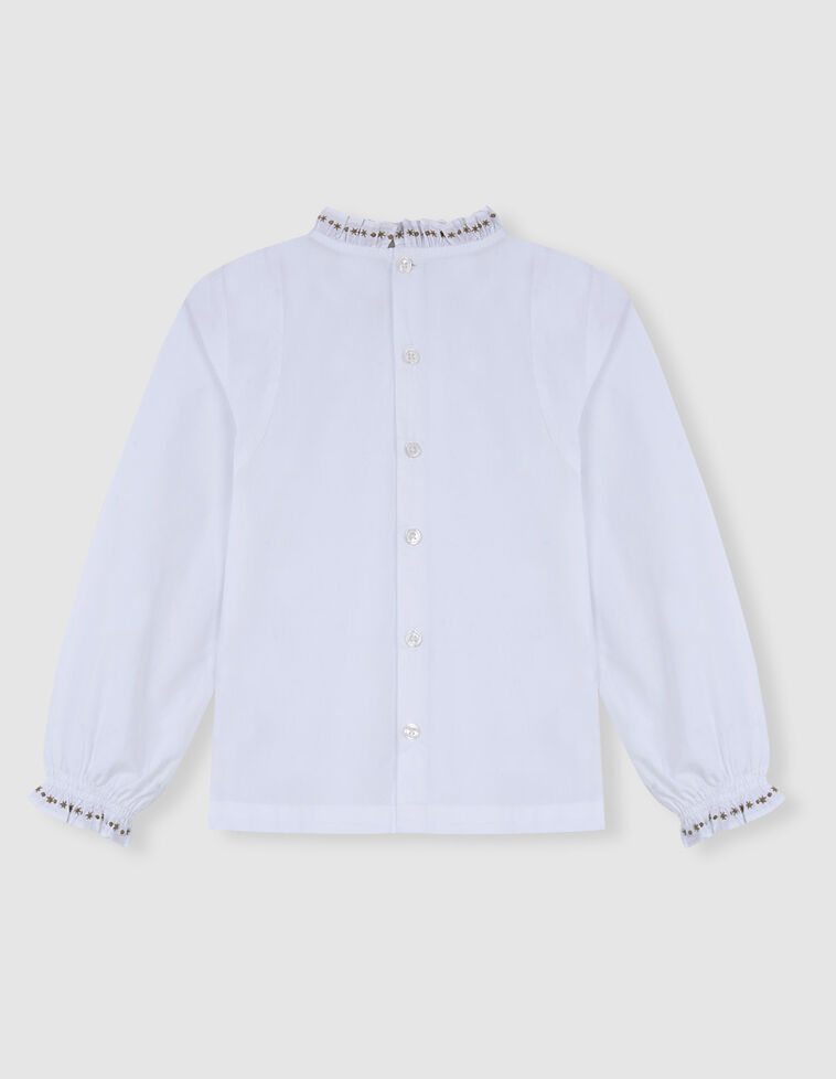 Camisa blanca bordaditos