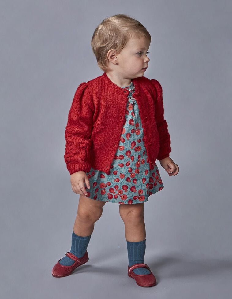 Veste brodée rouge
