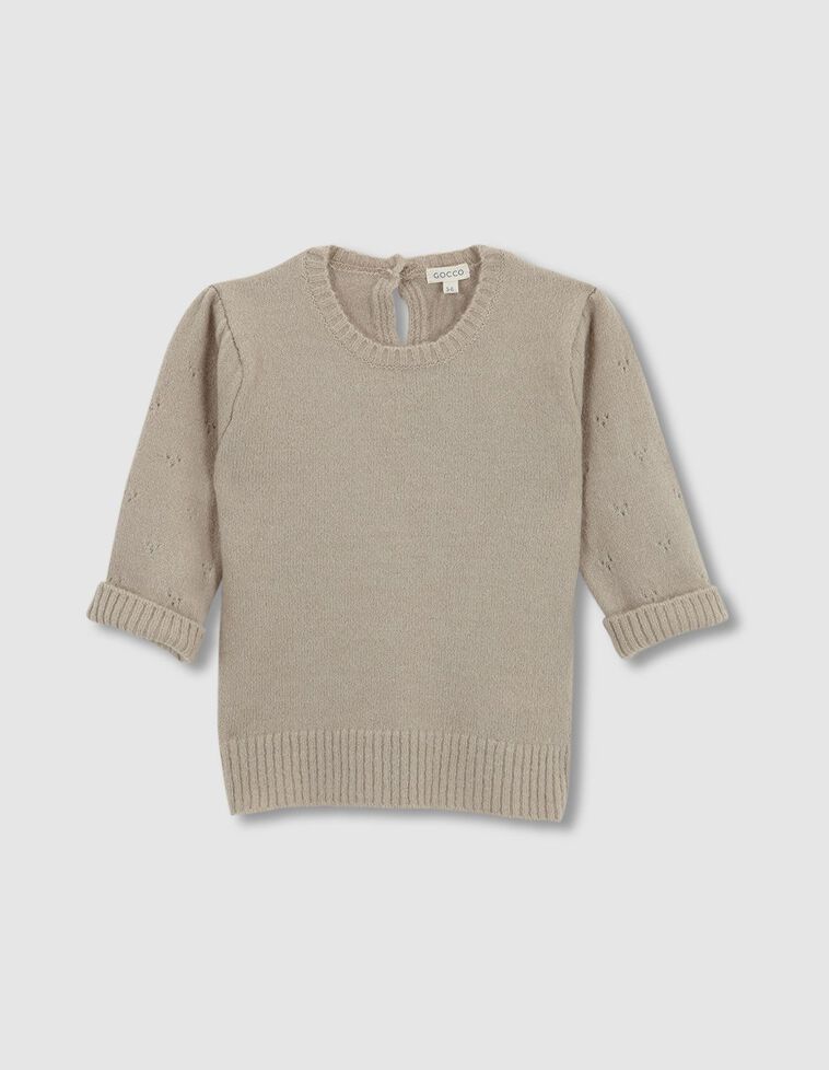 Maglione manica traforata