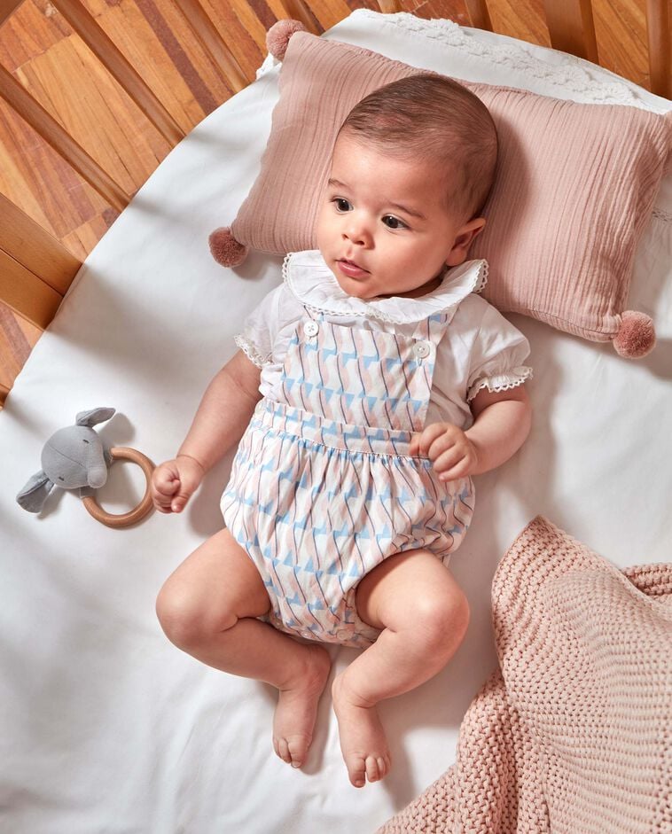 Babygrow estampado geom&eacute;trico rosa