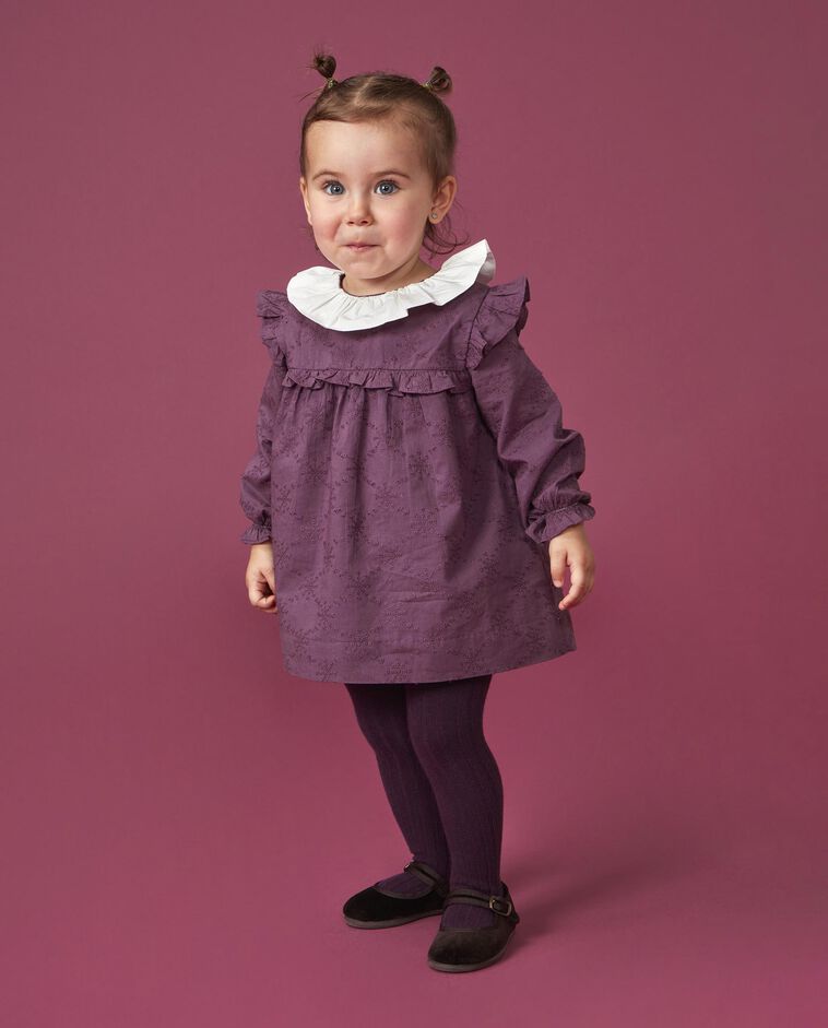 Vestido roxo openwork beb&eacute;