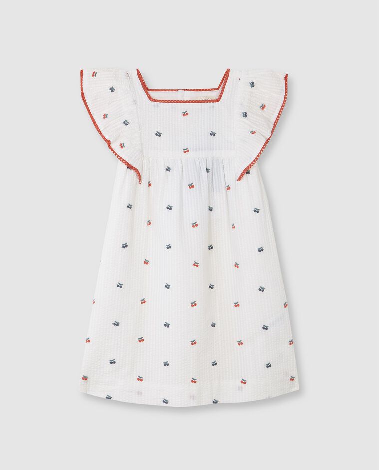 Robe &agrave; volants blanche