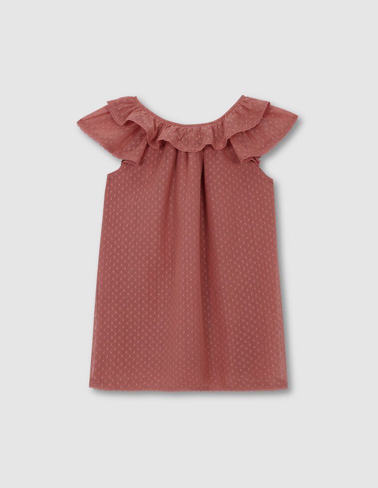 Vestito in tulle color corallo