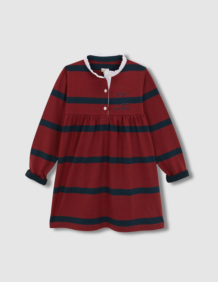 Abito polo con stampa rosa
