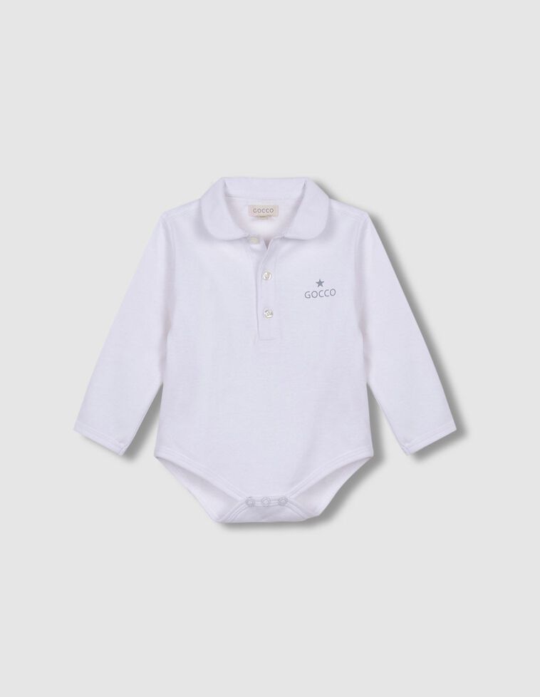 Polo Body Con Stampa Stella Bianco Ottico
