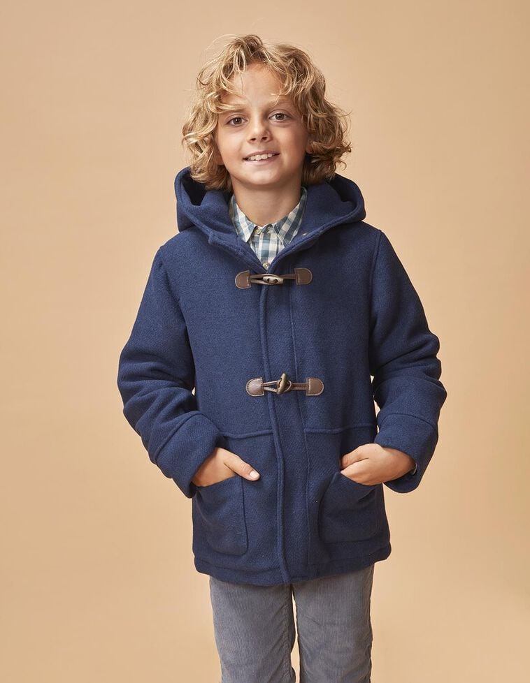 Cappotto in panno blu