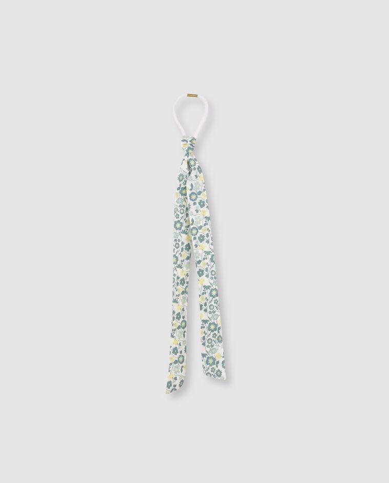La&ccedil;o estampado flores branco/a