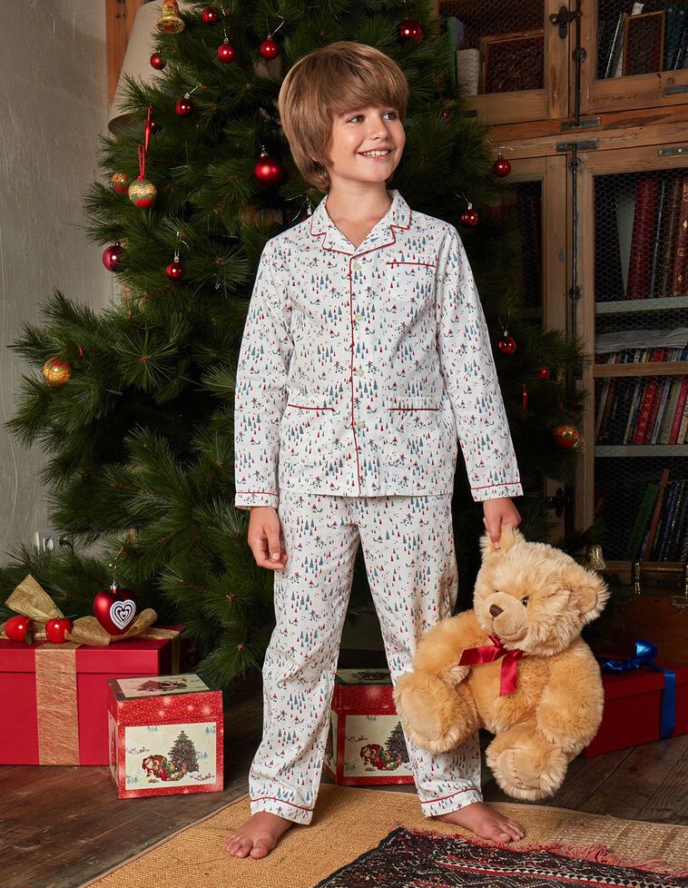 Pijama Estampado Natal  Branco Sujo