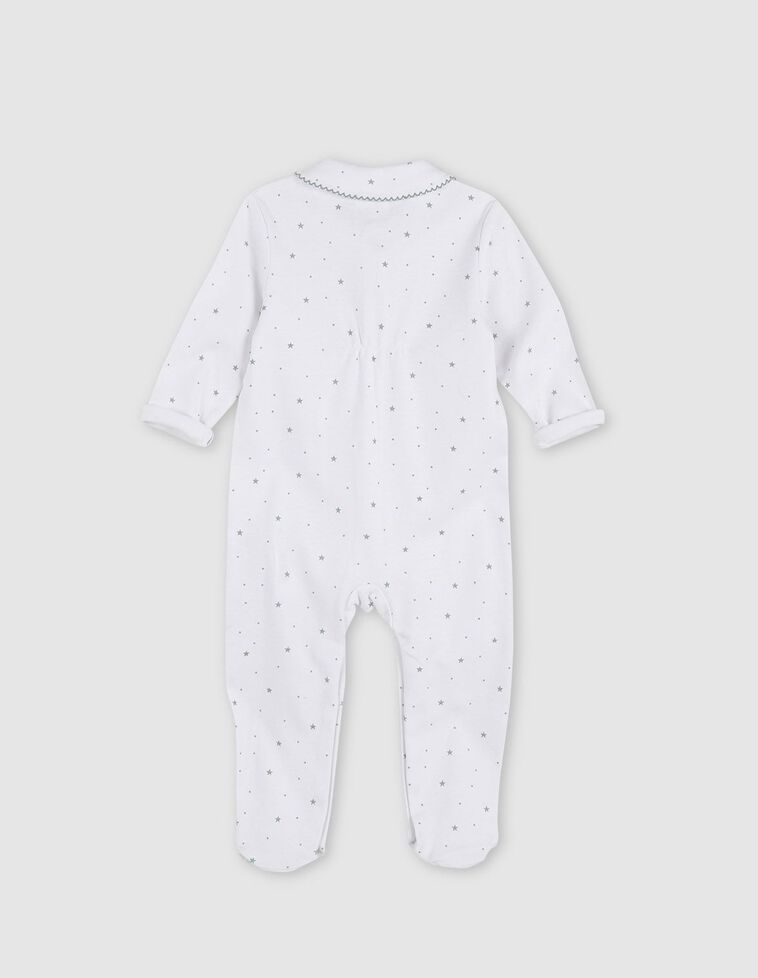 Bedruckter Pyjama mit Peter-Pan-Kragen