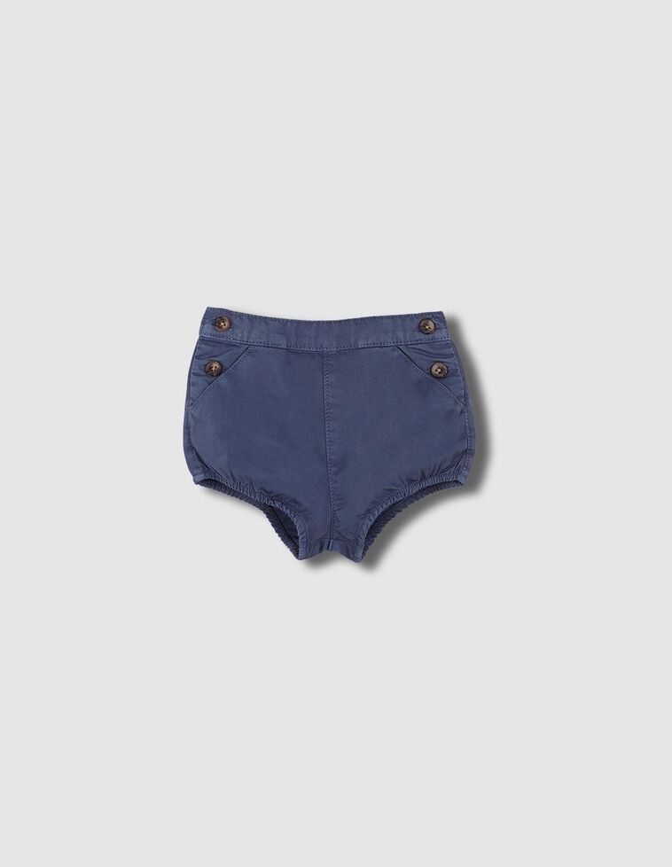 Calças odalisca de estilo chino  azul médio