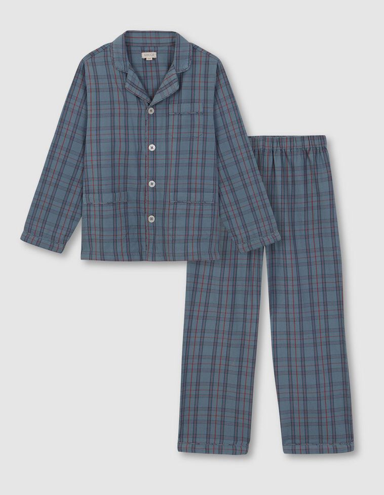 Pijama Xadrez Coral Escuro
