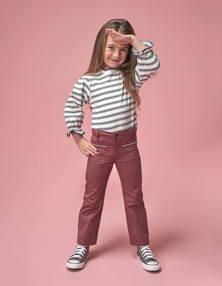 Pantalon long rose