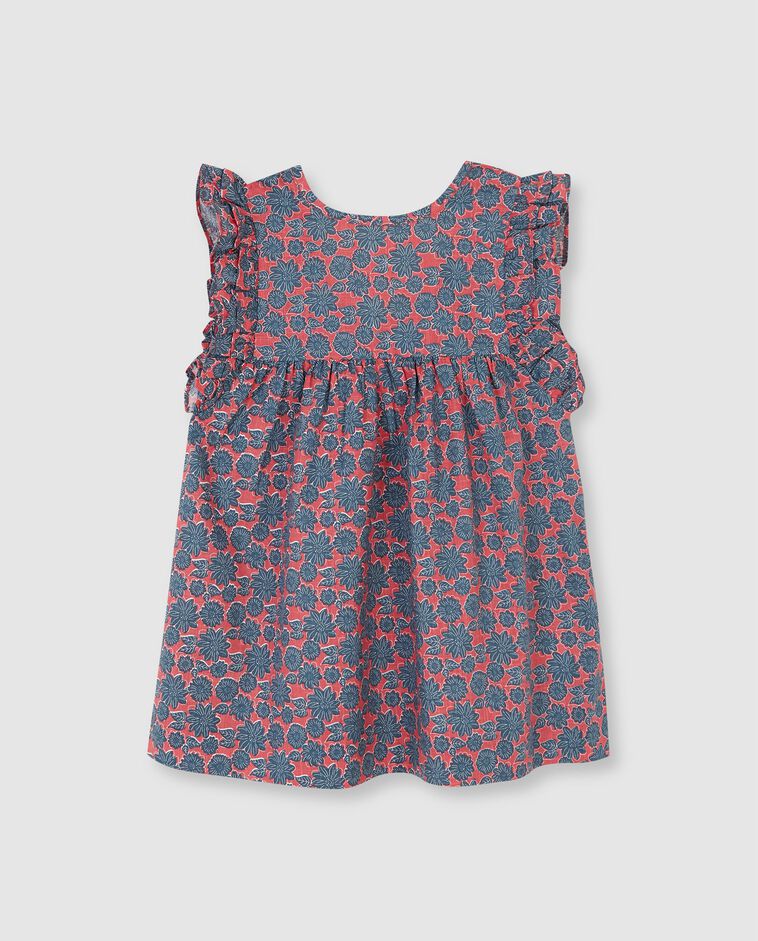 Robe &agrave; grande fleur rose