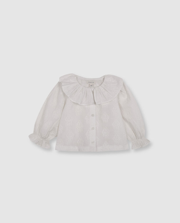 Blusa branca com bordados beb&eacute;