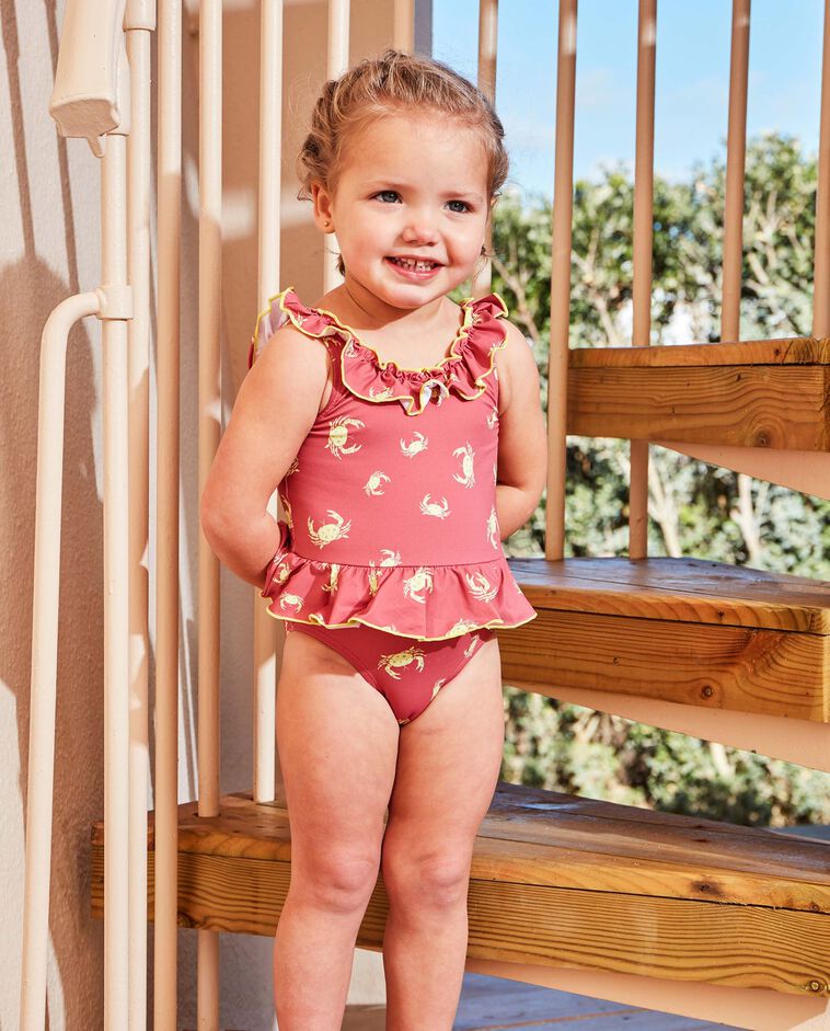 Maillot de bain crabes corail