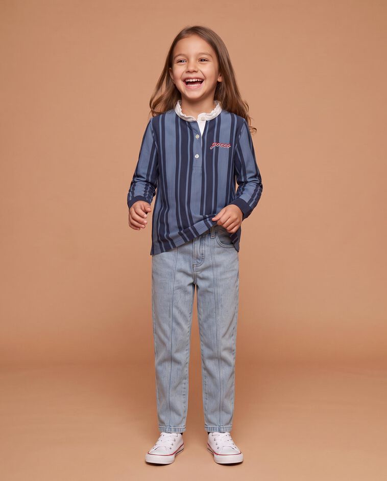 Hellblaue Karotten-Jeans M&auml;dchen