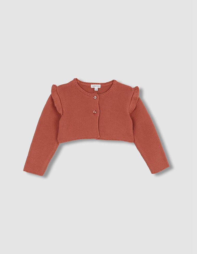 Veste en maille mousse orange