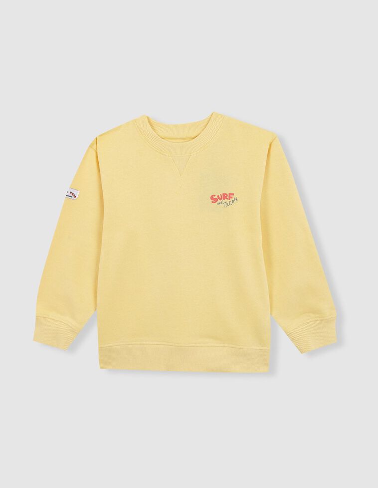Sweat jaune imprimé taco