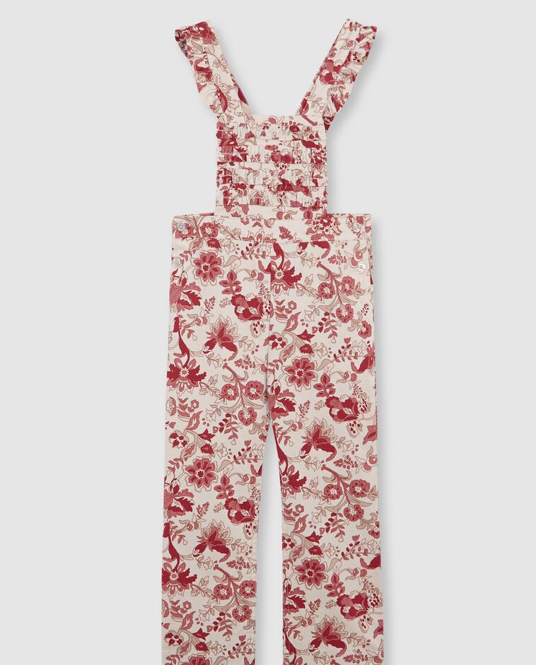 Pantalon avec bretelles coloris pierre