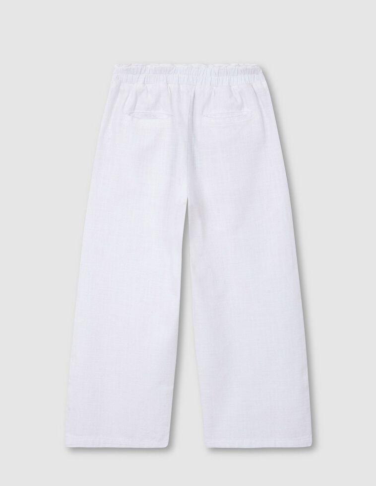 Pantalone lungo color bianco 