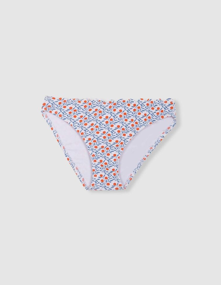 Culotte imprimé branches de fleurs blanches