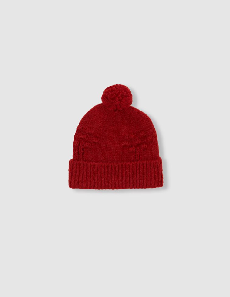 Bonnet ajouré rouge