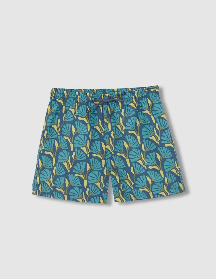 Maillot de bain fleuri bleu