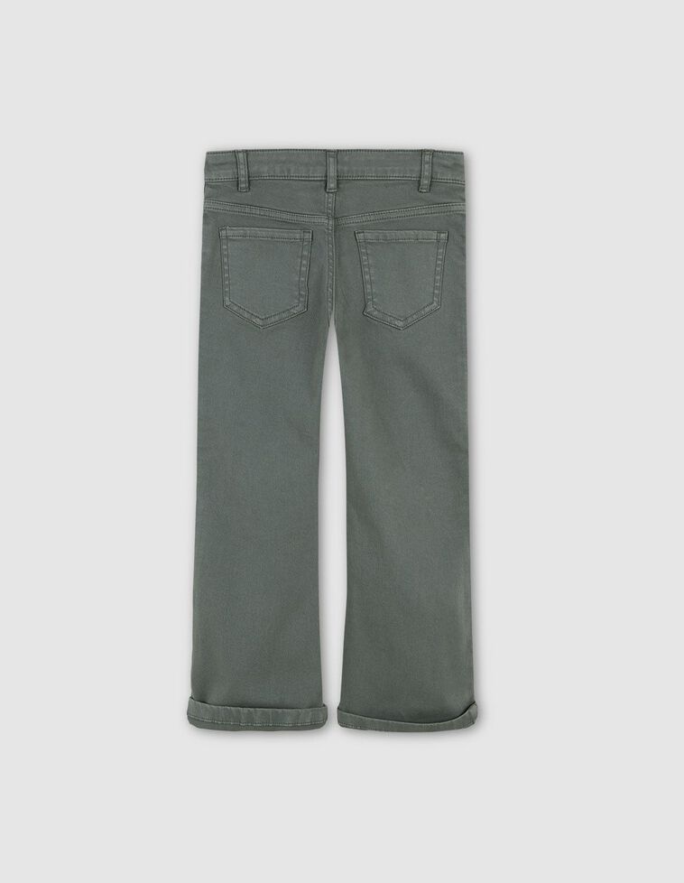 Pantalon évasé avec poches plaquées