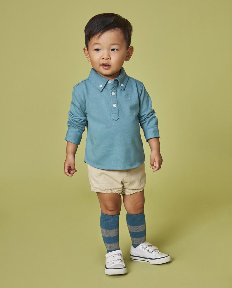 Chemise polo bleue
