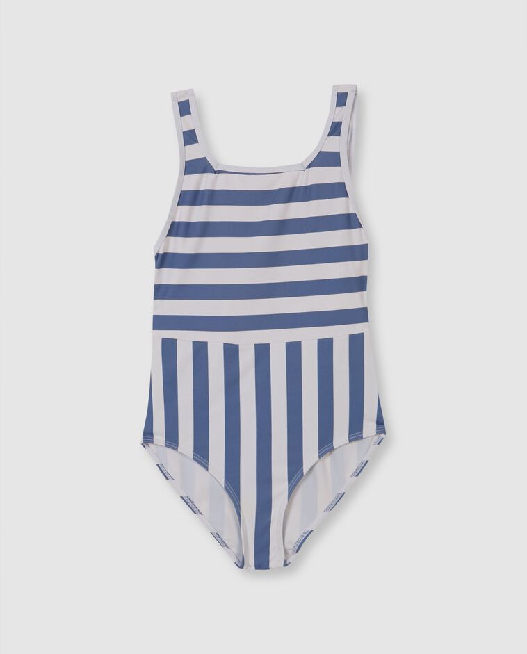 Maillot de bain &agrave; rayures bleu