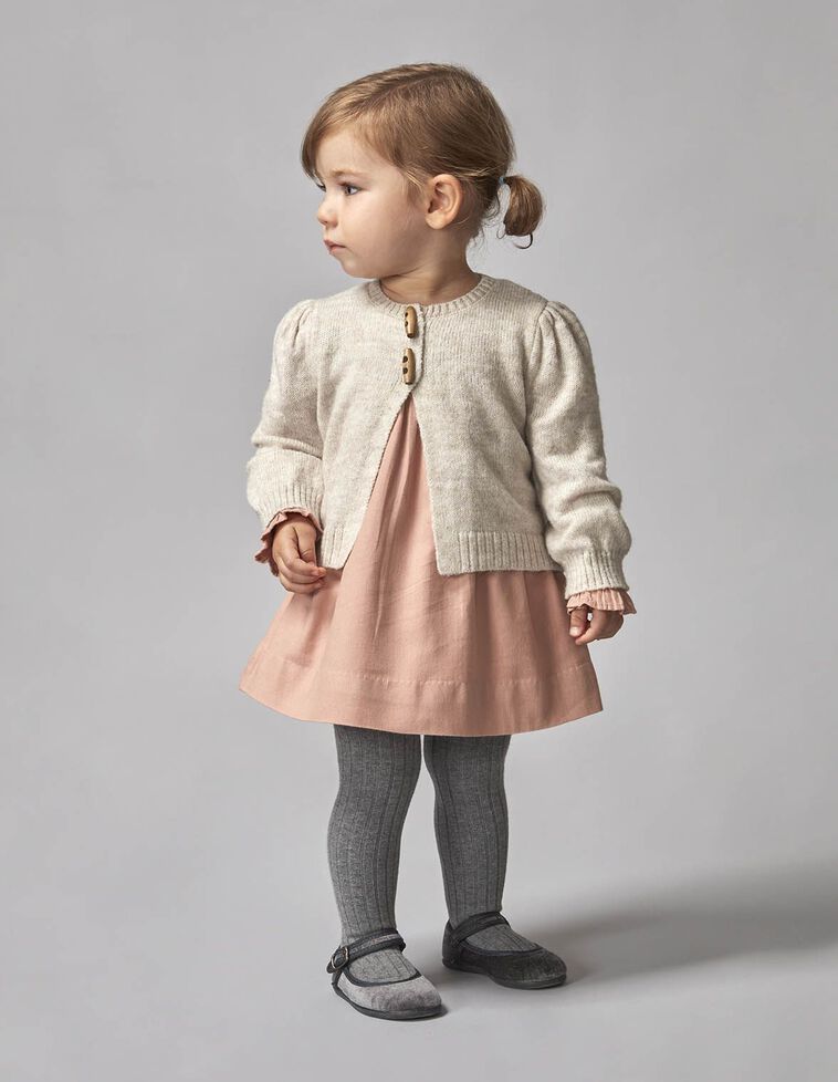 Veste avec bouton façon duffle-coat couleur pierre