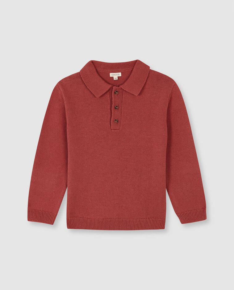 Pull style polo rose