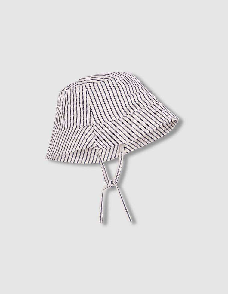 Bonnet rayé bleu
