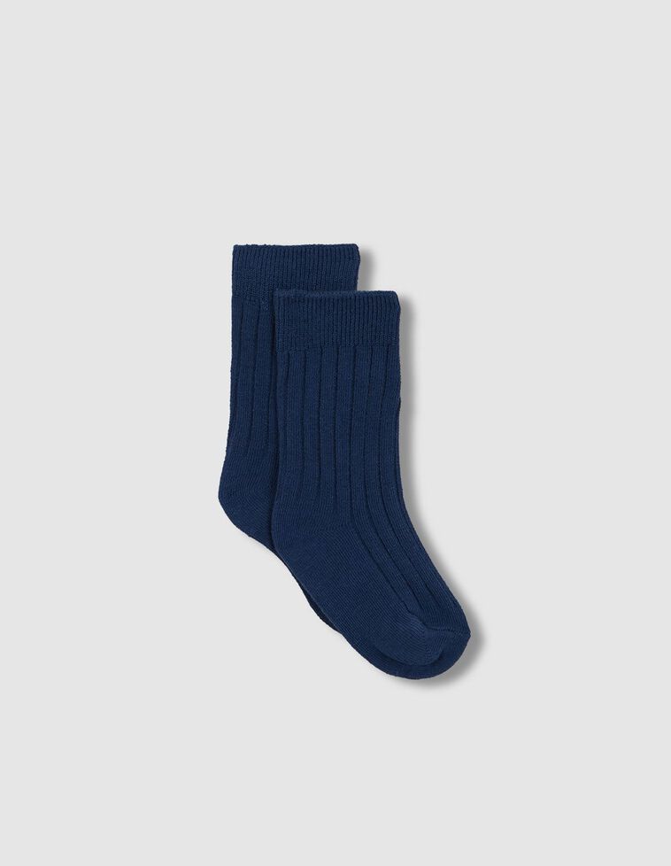 Hellblaue einfarbige Socken