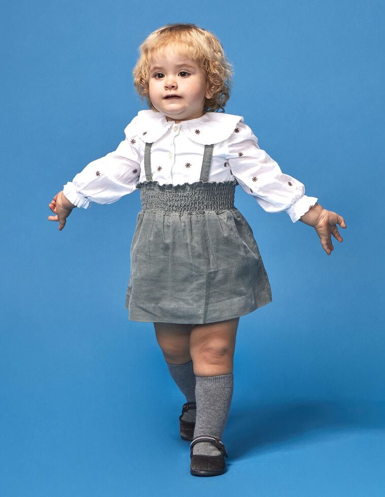 Jupe à taille élastique vert foncé