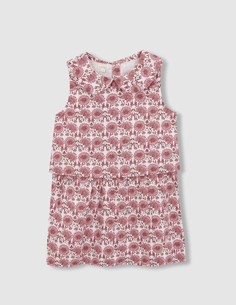 Vestido estampado flores rosa